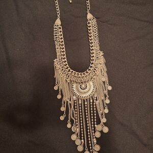 Elegant Cleopatra Style Statement Bib Necklace. Very Heavy